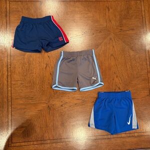 Puma Kids Shorts Trio - Blue, Gray, Navy